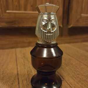 Avon Silver and Brown Decorative Bottle